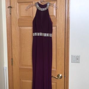 Prom dress Burgundy and Gold